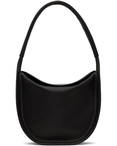 LÉMÉLS Large Flat Shoulder Bag - Black