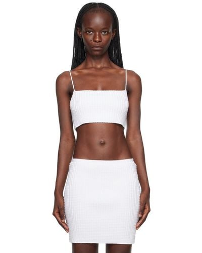 Alexander Wang White Crystal Camisole - Multicolour