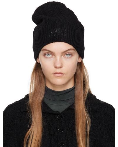 MM6 by Maison Martin Margiela Bonnet noir à découpe