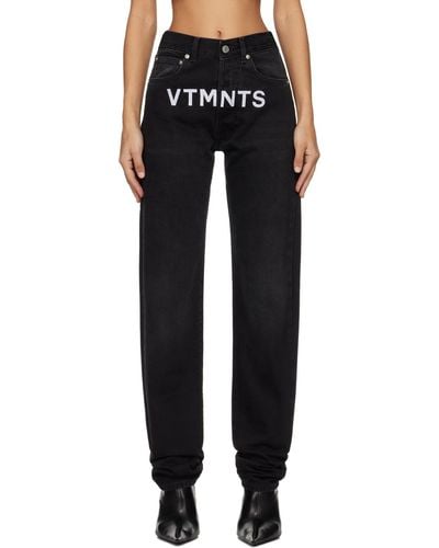VTMNTS Embroide Jeans - Black