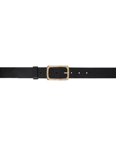 Dries Van Noten Wide Leather Belt - Black