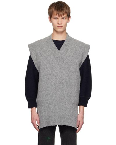 Maison Margiela Gray Layered Sweater