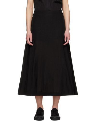 Studio Nicholson Centro Midi Skirt - Black