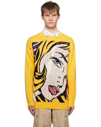 Junya Watanabe Graphic Sweater - Yellow