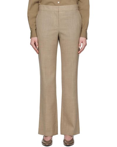 The Row Beige Baer Trousers - Natural
