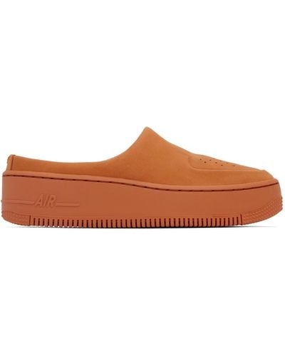 Nike Orange Air Force 1 Lover Xx Loafers - Black
