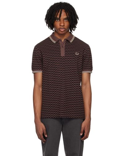 Fred Perry Abstract Polo - Black