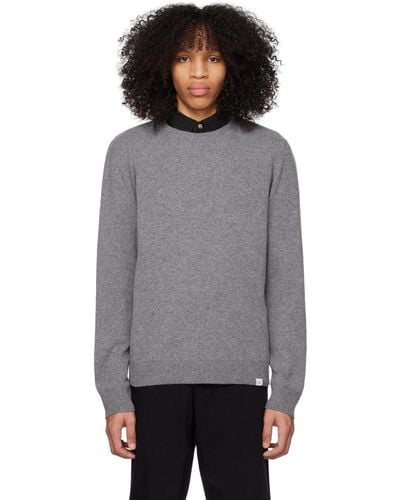 Norse Projects Grey Sigfred Jumper - Black