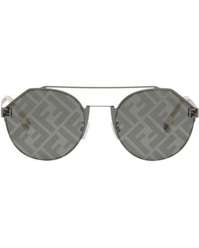 Fendi men sunglasses FF 0377/S 09Q0L brown frame grey lenses