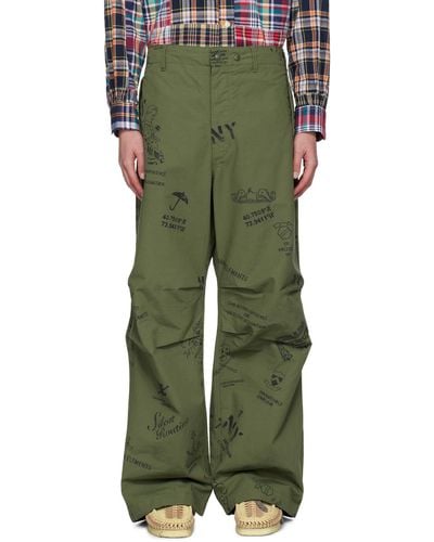 Engineered Garments Over Pants - Green