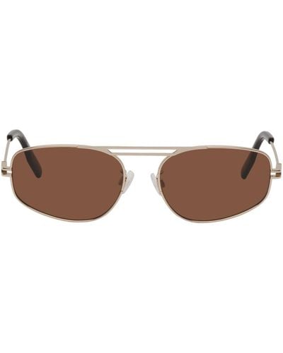 McQ Mcq Gold Oval Sunglasses - Black