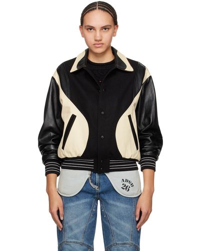 ANDERSSON BELL Off- Robyn Leather Bomber Jacket - Black