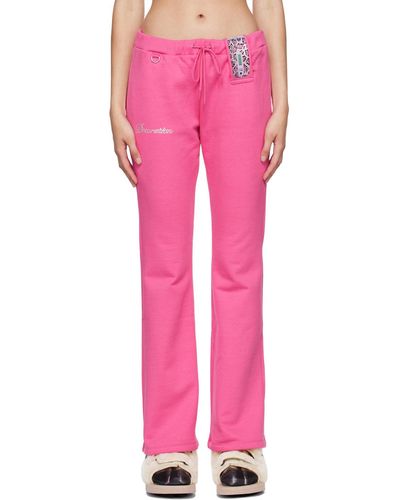 Doublet Mobile Phone Lounge Pants - Pink