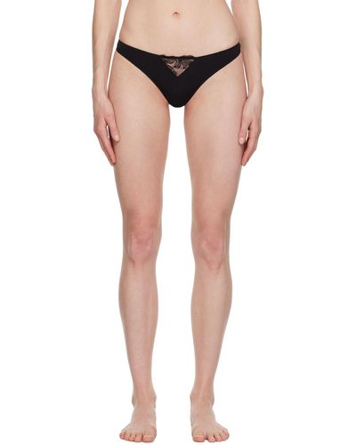 Fleur du Mal Cutout Thong - Black