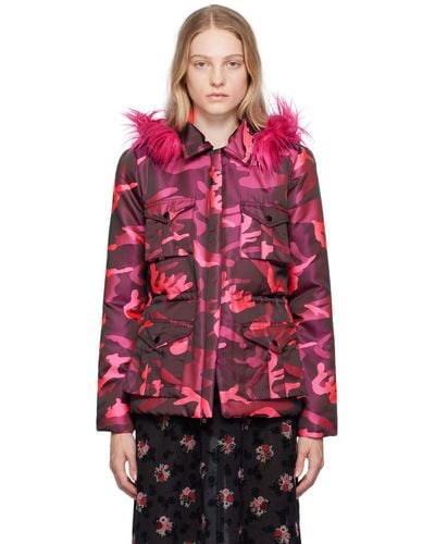 Anna Sui Camouflage Jacket - Red