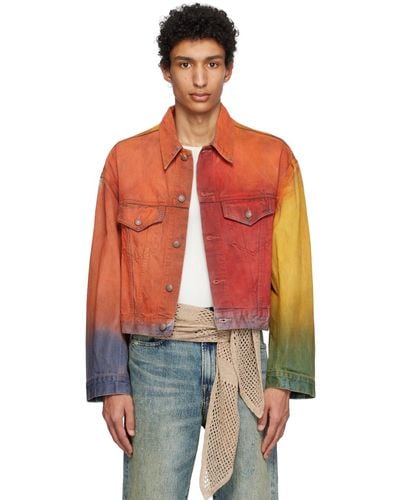 R13 Eli Denim Jacket - Orange