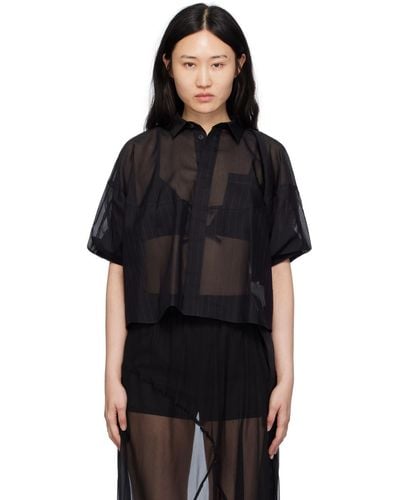 Sacai Puff Shirt - Black