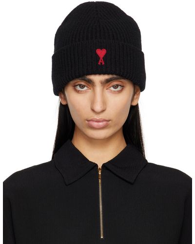 Ami Paris Ami Adc Beanie - Black