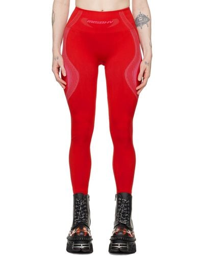 MISBHV Red Jacquard Sport leggings