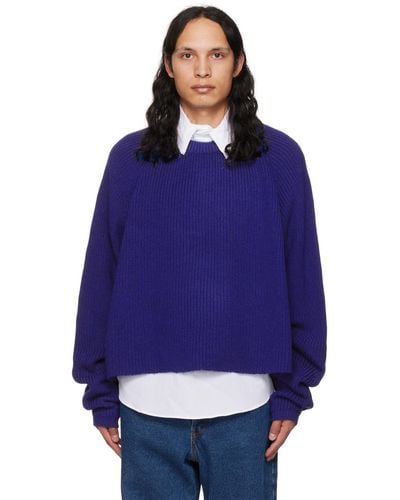 Edward Cuming Cropped Sweater - Blue
