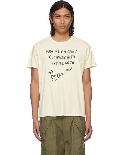 R13 オフホワイト How Much Can I Get Away With Tシャツ - マルチカラー