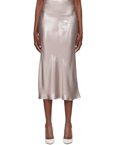 BOSS Pink Metallic Midi Skirt - Multicolour