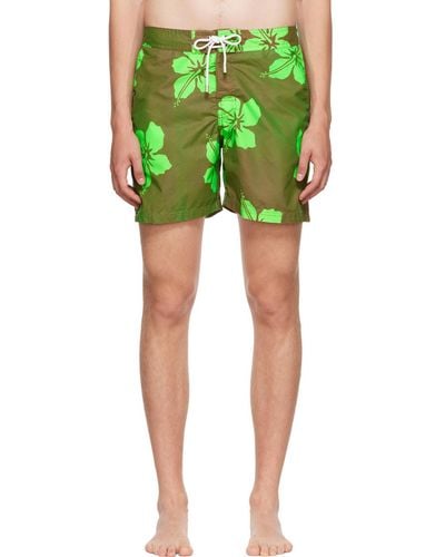 GIMAGUAS Green Polyester Swim Shorts
