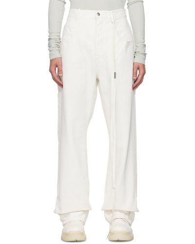 Ann Demeulemeester White Ronald Jeans - Natural