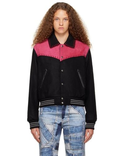 ANDERSSON BELL New Margo Western Varsity Jacket - Red
