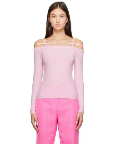 Jacquemus Le Papierコレクション Le T-shirt Sierra 長袖トップス - ピンク