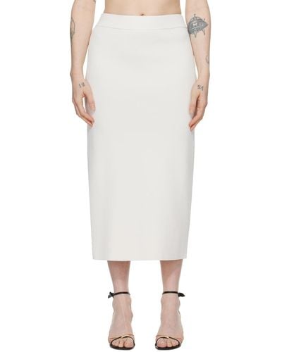 Frankie Shop White Solange Midi Skirt - Natural