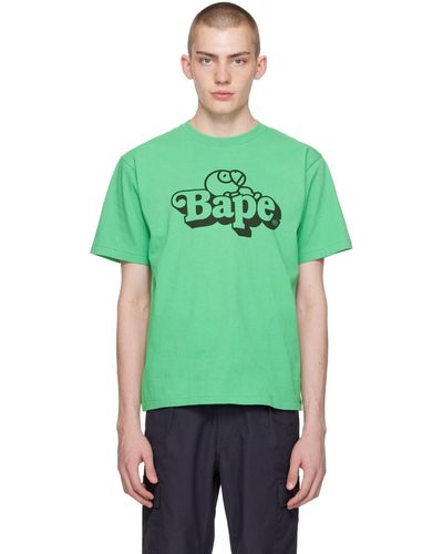 A Bathing Ape T-shirt vert à logo à baby milo