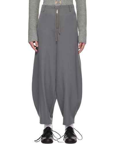 SOSHIOTSUKI Pantalon de style knicker gris