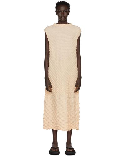 Issey Miyake Wool Shell Dress - Natural
