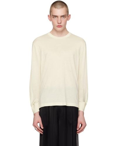 Helmut Lang Off- Curved Sleeve Sweater - Black