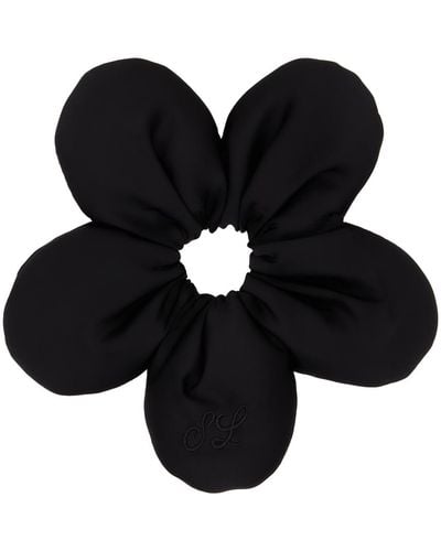 Sandy Liang Flower Power 2.0 Hair Tie - Black