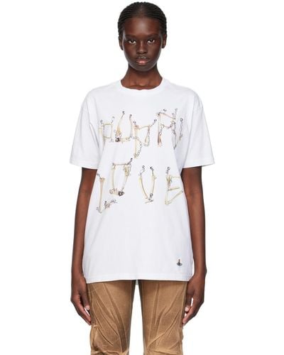Vivienne Westwood White Bones 'n Chain T-shirt