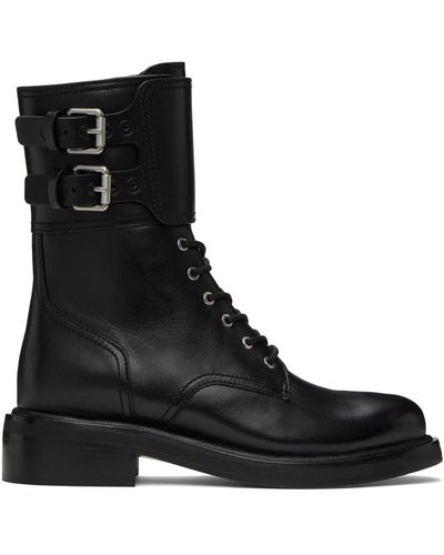 Rag & Bone Black Rb Moto Lace-up Boot