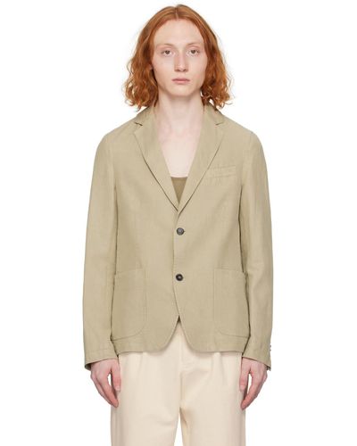 Officine Generale Taupe Nehemia Blazer - Natural