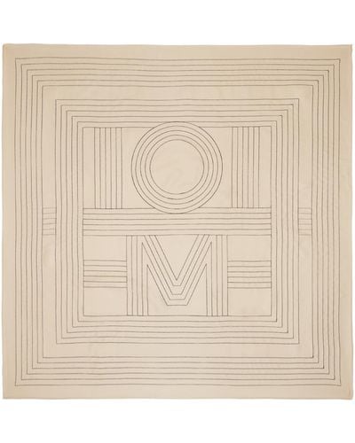 Totême モノグラム シルク スカーフ - ナチュラル