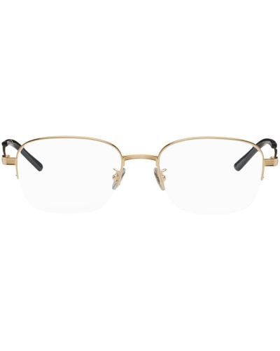 Cartier Gold Rectangular Glasses - Black