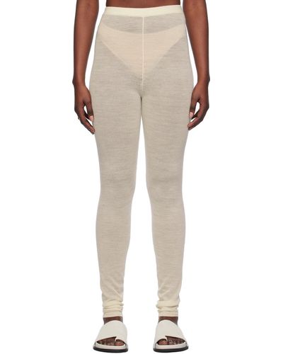 Lauren Manoogian Off- Super Fine leggings - Natural