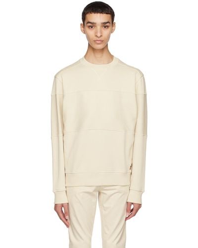 BOSS Off-white Patchcrew Sweatshirt - Multicolour