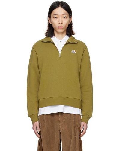Moncler Khaki Patch Sweater - Green