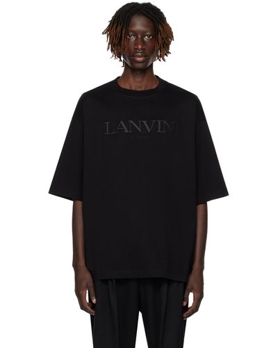 Lanvin Black Embroidered T-shirt