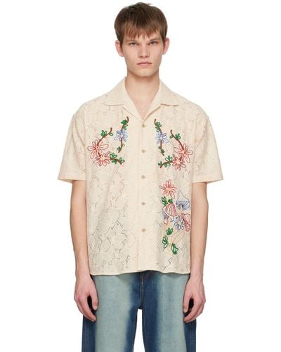 ANDERSSON BELL Flower Mushroom Shirt - Natural