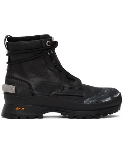 C2H4 Distressed Boson Boots - Black