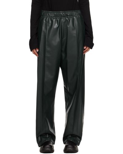 WOOYOUNGMI Green Vented Lounge Trousers - Black