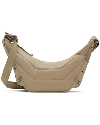 Lemaire Taupe Small Soft Game Bag - White