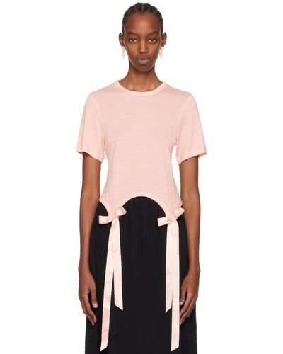 Simone Rocha Pink Easy T-shirt - Black